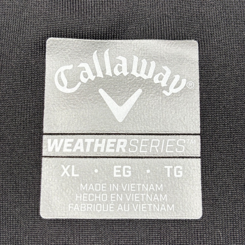 Callaway Weather Series Mens XL Black 1/4 Zip Golf Pullover Windshirt SU32471 - Picture 6 of 7